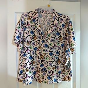 NWT Walmart Halloween Eyeballs Pajamas - L